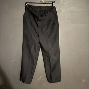 Black Dress Pants with Straight-Leg Cut